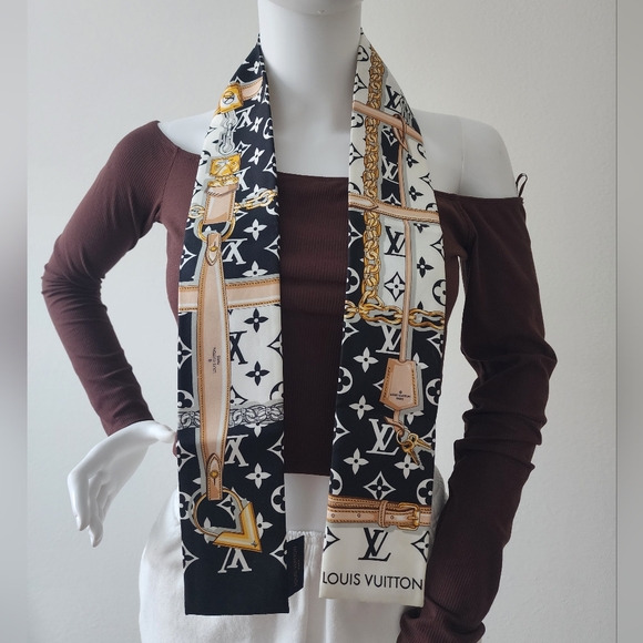 ‼️SOLD‼️ Auth Louis Vuitton Monogram Confidential Multicolor Silk Bandeau - Picture 1 of 9